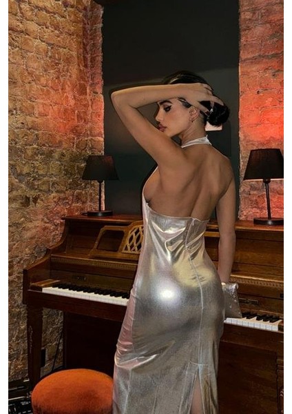 Felicia Sırt Dekolteli Elbise 2583-08 modelleri