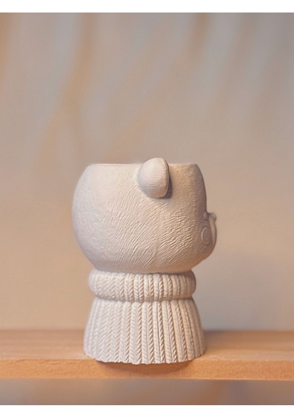 Ayıcık Seramik Kalemlik | Boyanabilir El Yapımı Beton Tozu Obje fırsatları