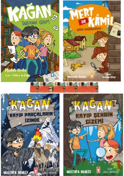 Kağan Tablodaki Gizem, Kağan Kayıp Parçaların Izinde, Mert ile Kamil Şifre Dedektifleri (4kitap)