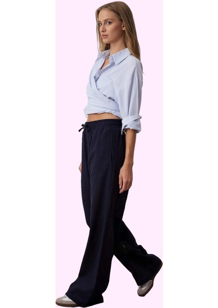 Kadın Yüksek Bel Wide Leg Şort Pamuk Rahat Kesim Günlük Hafta Sonu Yaz Aylarının Vazgeçilmezi