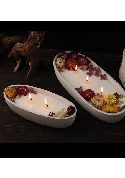 2 Adet Kuru Çiçek ve Kozalaklarla Süslü Dekoratif Sandal Mum Kokulu Doğal Soya Mum Aromaterapi Mum fırsatları