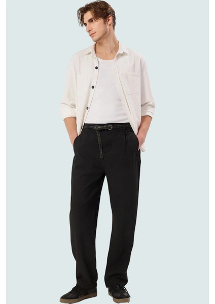 Erkek Günlük Kullanım Için Dokulu Gofre Kumaş Pantolon Rahat Kalıp Yaz Aylarının Vazgeçilmezi