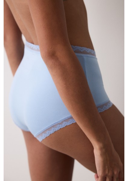 Mavi Easy Trim Yüksek Bel Slip Külot modelleri