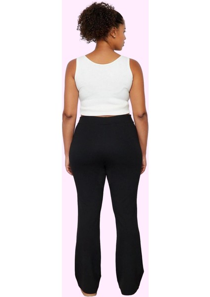 Kadın Düz Desen Regular Pantolon Yüksek Bel Pamuk Günlük Kullanım Yaz Aylarının Vazgeçilmezi modelleri