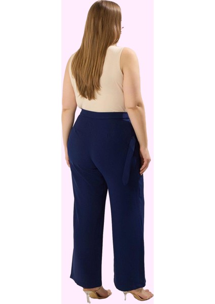 Kadın Geniş Paça Pantolon Polyester Dokuma Kumaş Iş Hayatının Şıklığı Yaz Aylarının Vazgeçilmezi modelleri