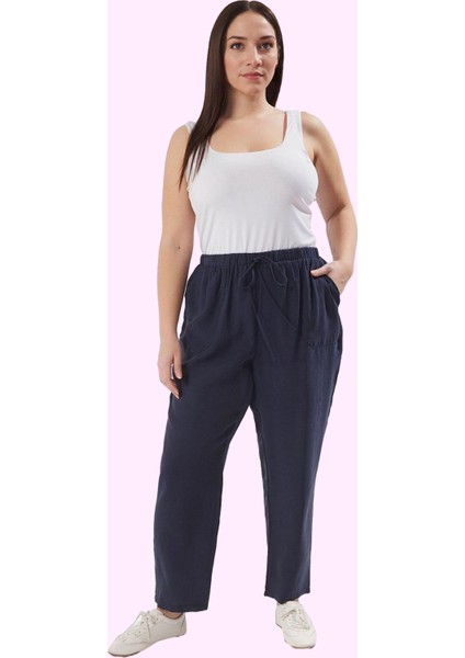Kadın Yüksek Bel Uzun Boy Pantolon Geniş Paça Rahat Kesim Günlük Kullanım Kaliteli Malzeme