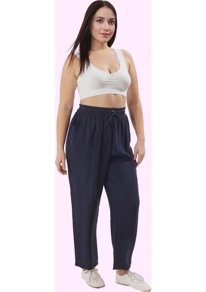 Kadın Yüksek Bel Uzun Boy Pantolon Geniş Paça Rahat Kesim Günlük Kullanım Kaliteli Malzeme fiyatları