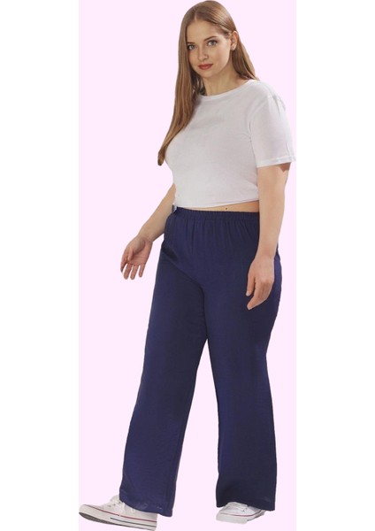 Kadın Düz Pantolon Yüksek Bel Geniş Paça Rahatlığıyla Günlük Şıklık Yaz Aylarının Vazgeçilmezi fiyatları