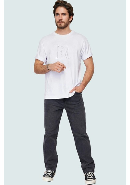 Erkek Denim Straight Fit Bol Kot Pantolon Pamuk Rahat Günlük Stil Yaz Aylarının Vazgeçilmezi fiyatları