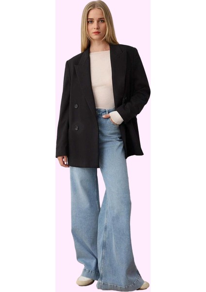 Kadın Wide Leg Comfort Jean Pantolon Pamuk Uzun Boy Günlük Şıklık Yaz Aylarının Vazgeçilmezi fiyatları