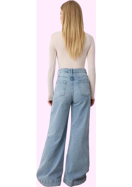 Kadın Wide Leg Comfort Jean Pantolon Pamuk Uzun Boy Günlük Şıklık Yaz Aylarının Vazgeçilmezi modelleri