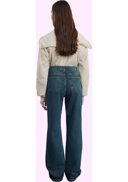 Kadın Pamuk Uzun Boy Jean Pantolon Yüksek Bel Geniş Paça Wide Leg Yaz Aylarının Vazgeçilmezi modelleri