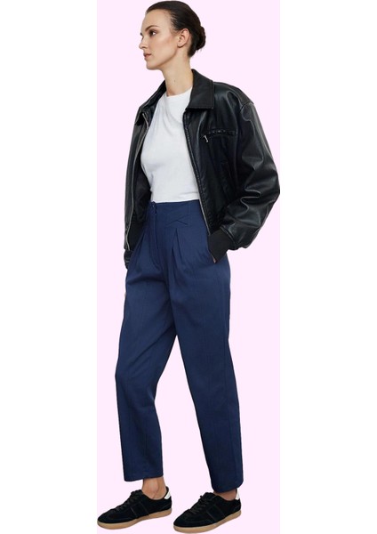 Kadın Pamuklu Rahat Havuç Pantolon Gabardin Dokuma Günlük Stil Hafta Sonu Kaliteli Malzeme fiyatları