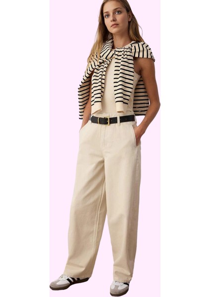 Kadın Barrel Baggy Denim Pantolon Yüksek Bel Pamuk Günlük Kullanım Yaz Aylarının Vazgeçilmezi fiyatları