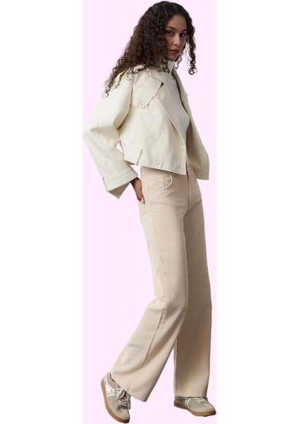 Kadın Kadife Pantolon Yüksek Bel Straight Kalıp Günlük Kombinler Yaz Aylarının Vazgeçilmezi fiyatları