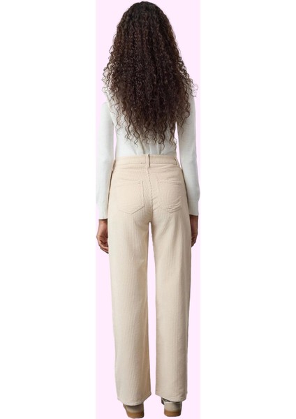 Kadın Kadife Pantolon Yüksek Bel Straight Kalıp Günlük Kombinler Yaz Aylarının Vazgeçilmezi modelleri