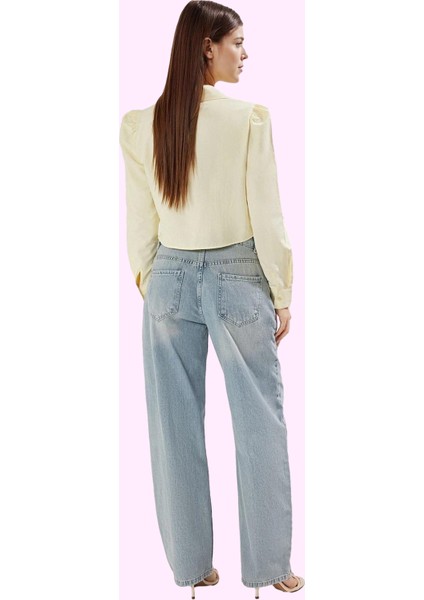 Kadın Pamuklu Baggy Jean Pantolon Düşük Bel Geniş Paça Günlük Stil Yaz Aylarının Vazgeçilmezi modelleri