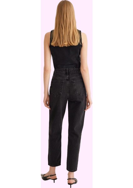 Kadın Pamuk Mom Jean Yüksek Bel Geniş Paça Günlük ve Iş Hayatı Hafta Sonu Kaliteli Malzeme modelleri