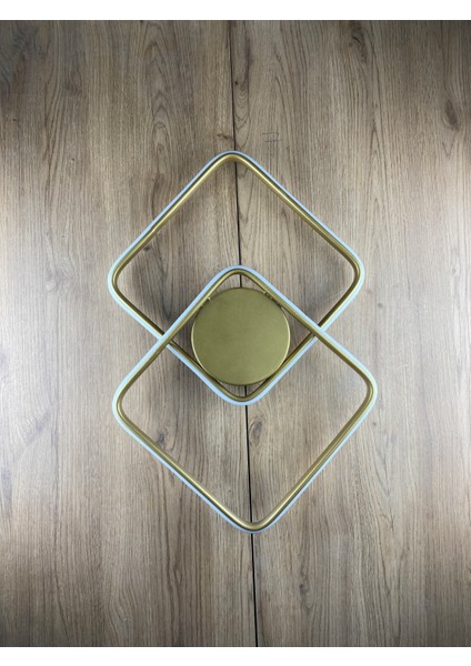 Yüksek Aydınlatmalı Kare Gold Tavan Plafonyer LED Avize, 3 Renk Aydınlatma fırsatları