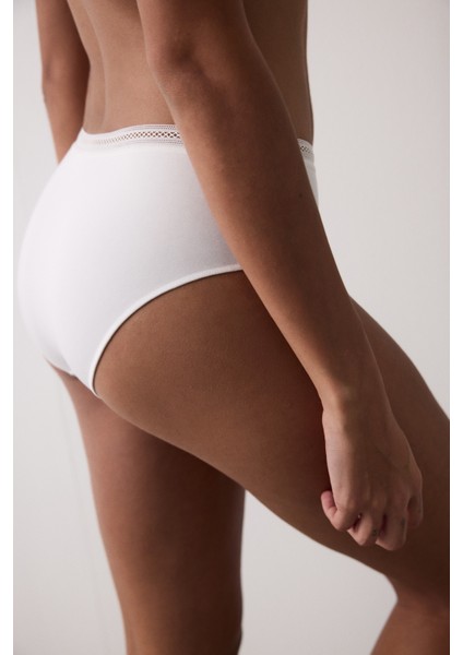 Ekru Düşük Bel Pamuklu Hipster Külot modelleri