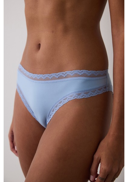 Mavi Easy Trim Düşük Bel Slip Külot