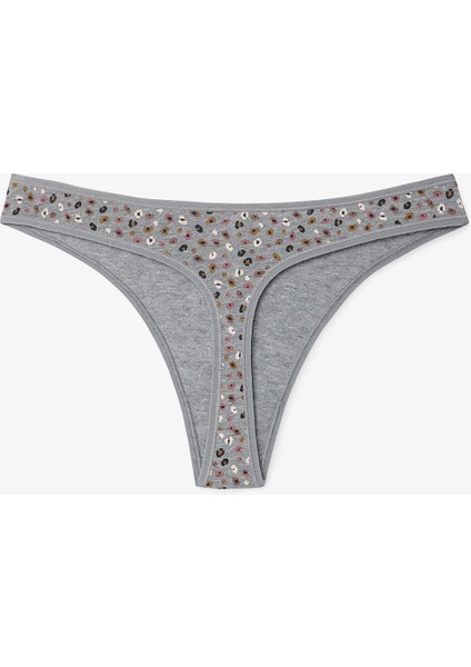 Leopar Desenli Düşük Bel 3'lü Tanga Külot