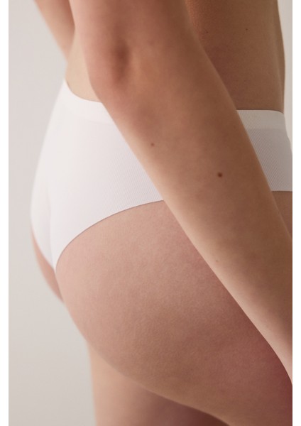Ekru Fit Fitilli İz Yapmayan Lazer Kesim Brazilian Külot fiyatları