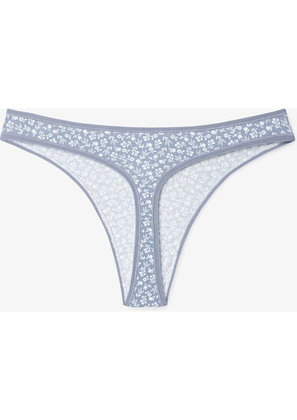 Cherry Bloom Çiçekli Düşük Bel 3'lü Tanga Külot