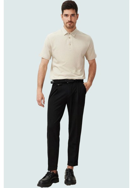 Erkek Regular Boy Bootcut Pantolon Polyester Rahat Günlük Stil Hafta Sonu Kaliteli Malzeme