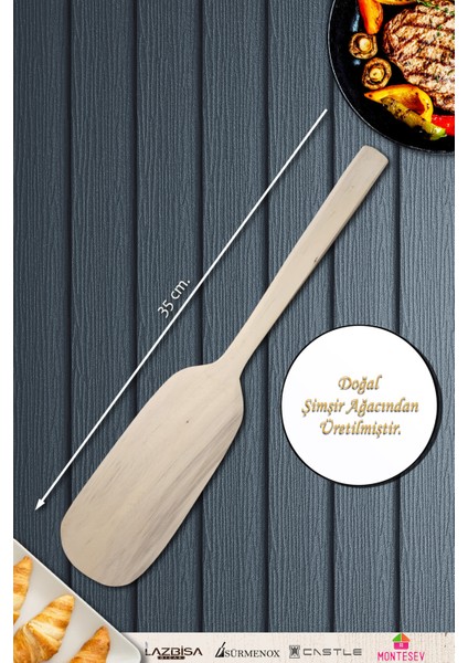 Doğal Şimşir Ağacı Ahşap Tahta Kaşık Spatula Seti Ağaç Kaşık (2li Set) fiyatları