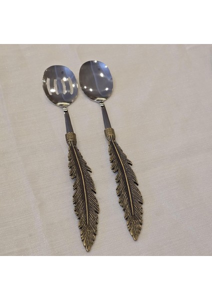 Tüy Model 5 Parça Servis Kaşık Seti Antik modelleri