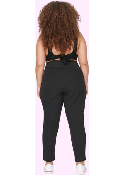 Kadın Fermuarlı Pantolon Yüksek Bel Regular Boy Dokuma Kumaş Günlük Stil Dayanıklı Malzeme modelleri