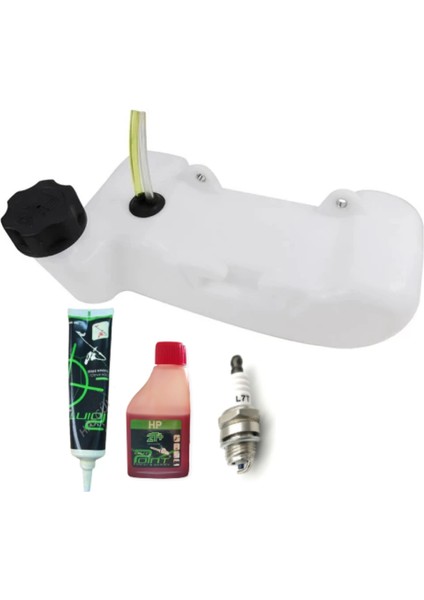 Motorlu Tırpan 2 Delik Komple Yakıt Deposu 2t 100ML Yağ 120GR Gress Buji Set
