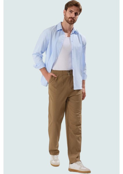 Erkek Dokuma Poliviskon Pantolon Nefes Alabilir Wide Leg Regular Boy Yaz Aylarının Vazgeçilmezi