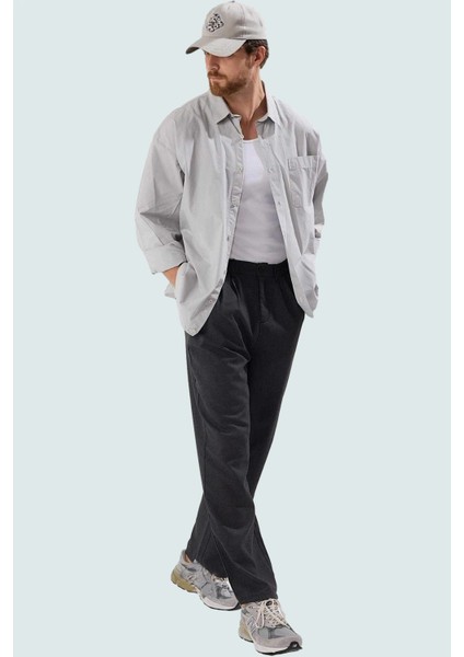 Erkek Dokuma Poliviskon Pantolon Nefes Alabilir Wide Leg Regular Boy Yaz Aylarının Vazgeçilmezi fiyatları