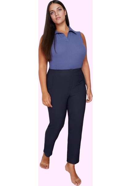 Kadın Regular Pantolon; Yüksek Bel Cigarette Kalıp Fermuarlı Günlük Kullanım Modern Tasarım fiyatları