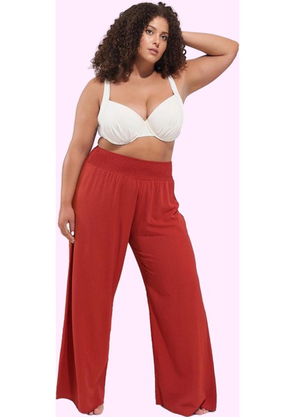 Kadın Yazlık Geniş Paça Pantolon Viskoz Polyester Büyük Beden Günlük Kullanım Modern Tasarım fiyatları