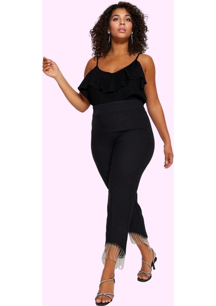 Kadın Finike Dokuma Pantolon Normal Bel Boru Paça Düz Desen Rahat Kombinler Günlük Kullanım fiyatları