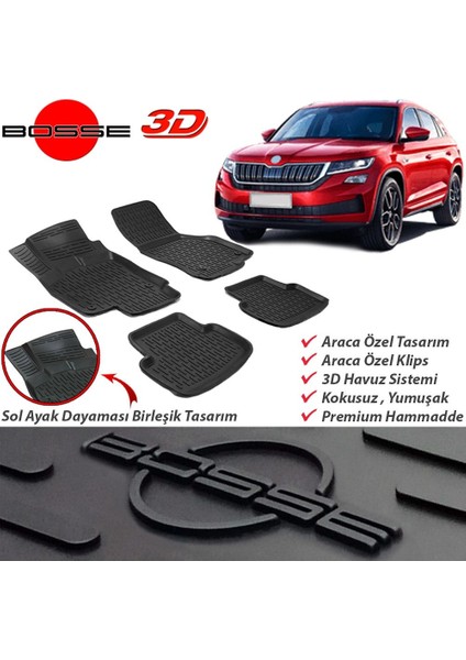 Skoda Kodiaq Paspas 3D Havuzlu Bosse