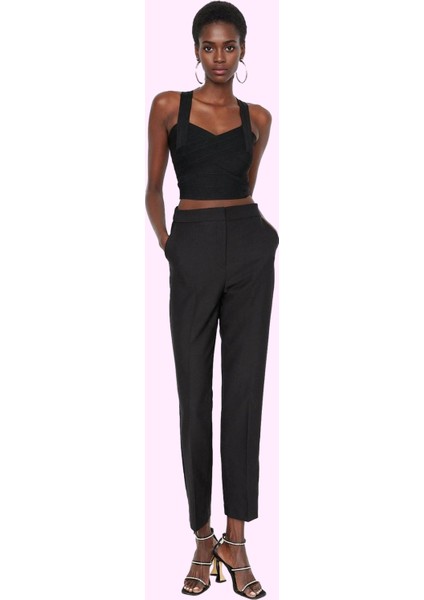 Kadın Cigarette Kalıp Dar Paça Pantolon Polyester 15% Elastan Kış Yaz Aylarının Vazgeçilmezi fiyatları