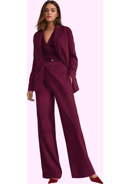 Kadın Boru Paça Pantolon Polyester Elastan Günlük ve Iş Kullanımı Yaz Aylarının Vazgeçilmezi fiyatları