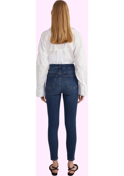 Kadın Skinny Jean Yüksek Bel Stretch Dokuma Günlük ve Iş Hayatı Yaz Aylarının Vazgeçilmezi modelleri