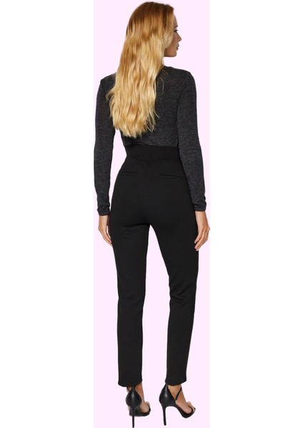 Kadın Regular Kalın Örme Pantolon Yüksek Bel Dar Paça Iş Pantolonu Yaz Aylarının Vazgeçilmezi modelleri