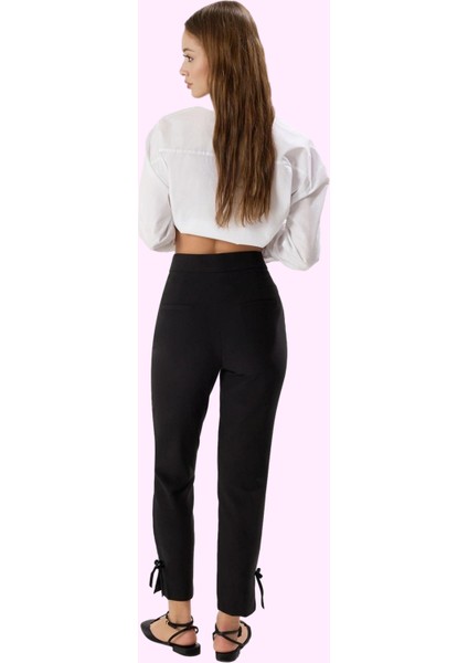 Kadın Regular Boy Pantolon Fiyonk Detaylı Yüksek Bel Günlük Kullanım Yaz Aylarının Vazgeçilmezi modelleri