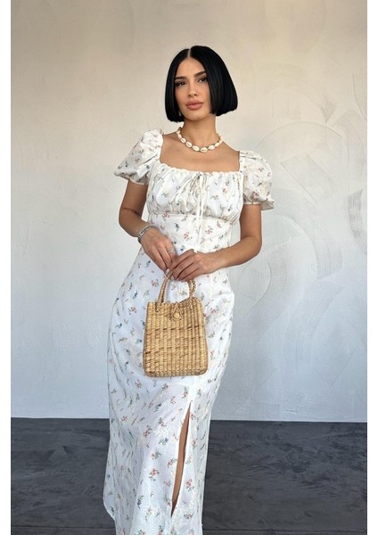 Lila Çiçekli Yazlık Elbise fiyatları