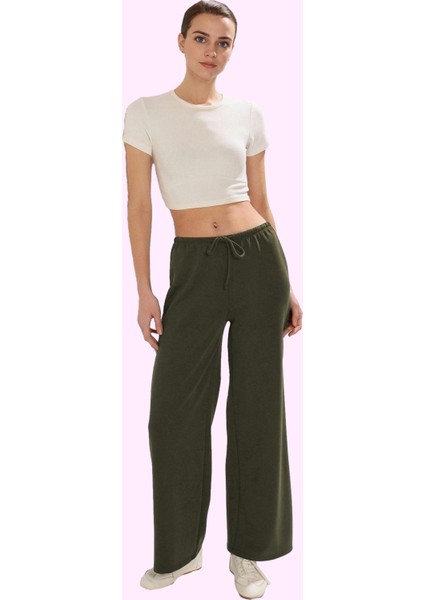 Kadın Casual Geniş Paça Uzun Pantolon Yazlık Rahat Tasarım Günlük Kullanım Kaliteli Malzeme fiyatları