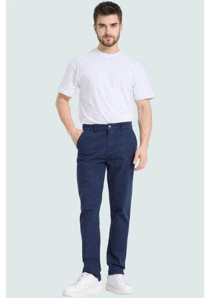Erkek Pamuklu Chino Pantolon Modern Straight Kalıp Boru Paça Tasarım Yaz Aylarının Vazgeçilmezi