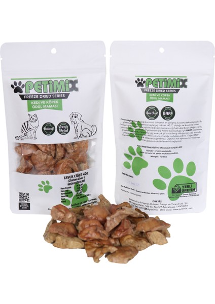 Freeze Dried Tavuk Ciğer 40G Barf Kedi Ödül Maması fiyatları