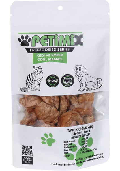 Freeze Dried Tavuk Ciğer 40G Barf Kedi Ödül Maması modelleri