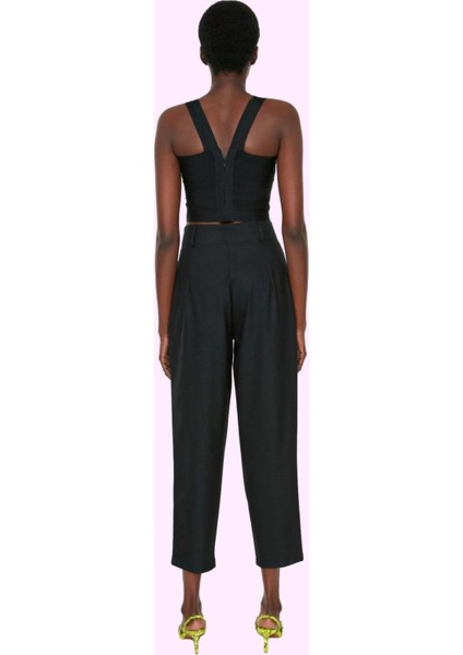 Kadın Poliviskon Dokuma Pantolon Renk Regular Boy Havuç Kalıp Günlük Stil Kaliteli Malzeme modelleri